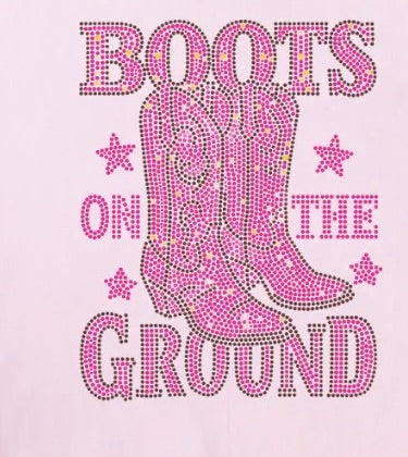 Boots On The Ground Silver/Hot Pink Rhinestone "Hot Pink"